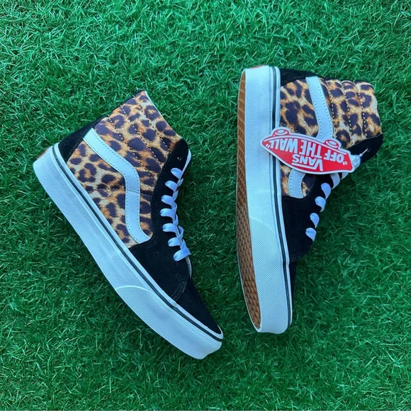 Vans Sk8 Hi Leopard Black / True White - Picture 5 of 10